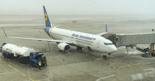 هواپیمای اوکراینی در فرودگاه پیرسون