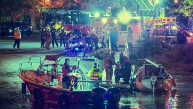 پلیس مونترال پس از سقوط یک اتومبیل در دریاچه دو جسد از آب بیرون کشید