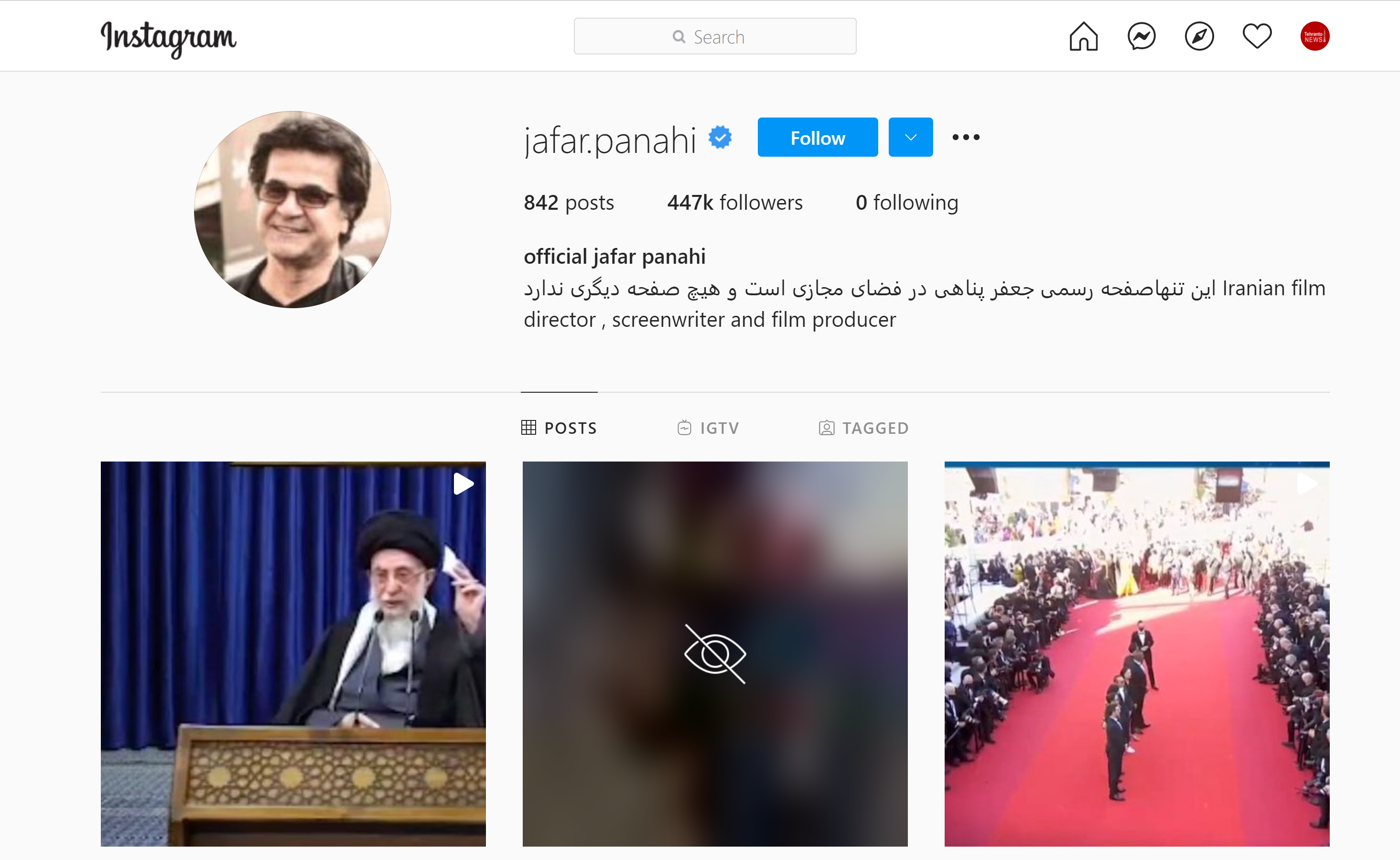 جعفر پناهی از علی خامنه‌ای خواست در مورد به خطر انداختن جان مردم ایران توضیح دهد