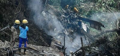 فرمانده ارتش هند و 12 نفر از همراهان او در سانحه سقوط هلیکوپتر کشته شدند