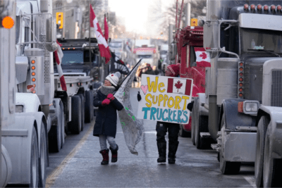 اعتراض کاروان آزادی راننده کامیون ها در اتاوا