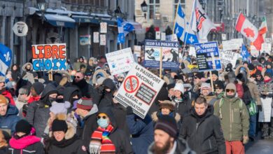 اعتراضات علیه مقررات بهداشت کووید-19 و واکسیناسیون اجباری به رهبری ماکسیم برنیر برگزار شد