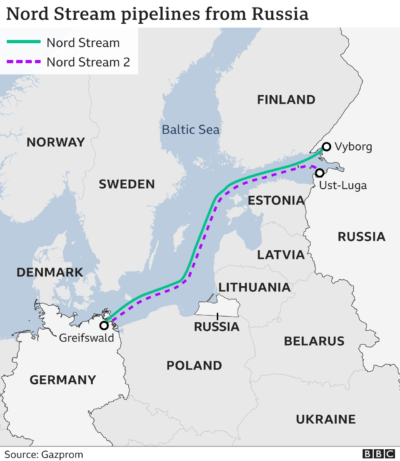آلمان در پی بحران روسیه با اوکراین خط لوله انتقال گاز نورد استریم 2 را به حالت تعلیق درآورد