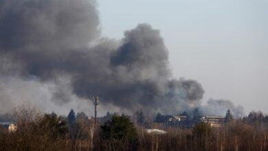 حمله موشکی روسیه به شهر لویو در نزدیکی مرز اوکراین و لهستان