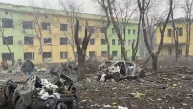 تصویر از مقامات ماریوپل، روسیه را به بمباران بیمارستان کودکان و زایشگاه شهر ماریوپل متهم کردند
