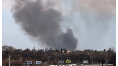 تصویر از موشک های روسیه فرودگاه دنیپرو را نابود کردند