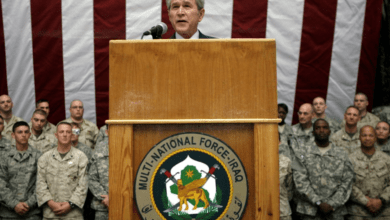 تصویر از منظورم اوکراین بود : جورج بوش رئیس جمهور سابق ایالات متحده حمله به عراق را «وحشیانه» خواند