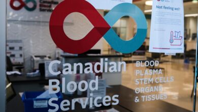 تصویر از سازمان خدمات خون کانادا می گوید که با کمبود شدید موجودی مواجه است