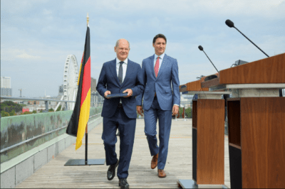 جاستین ترودو و اولاف شولتس برای صادرات انرژی و مواد معدنی حیاتی کانادا به آلمان تفاهم نامه امضا خواهند کرد