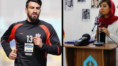 تصویر از حسین ماهینی فوتبالیست سابق و الهه محمدی گزارشگری که خبر جان باختن مهسا امینی را منتشر کرد بازداشت شدند
