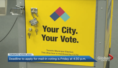 مهلت ثبت نام رأی دهندگان تورنتویی برای رأی گیری پستی جمعه به پایان می رسد
