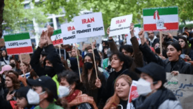 تصویر از ایرانیان خارج از کشور در شهرهای بزرگ جهان فریاد سرنگونی جمهوری اسلامی را سر دادند