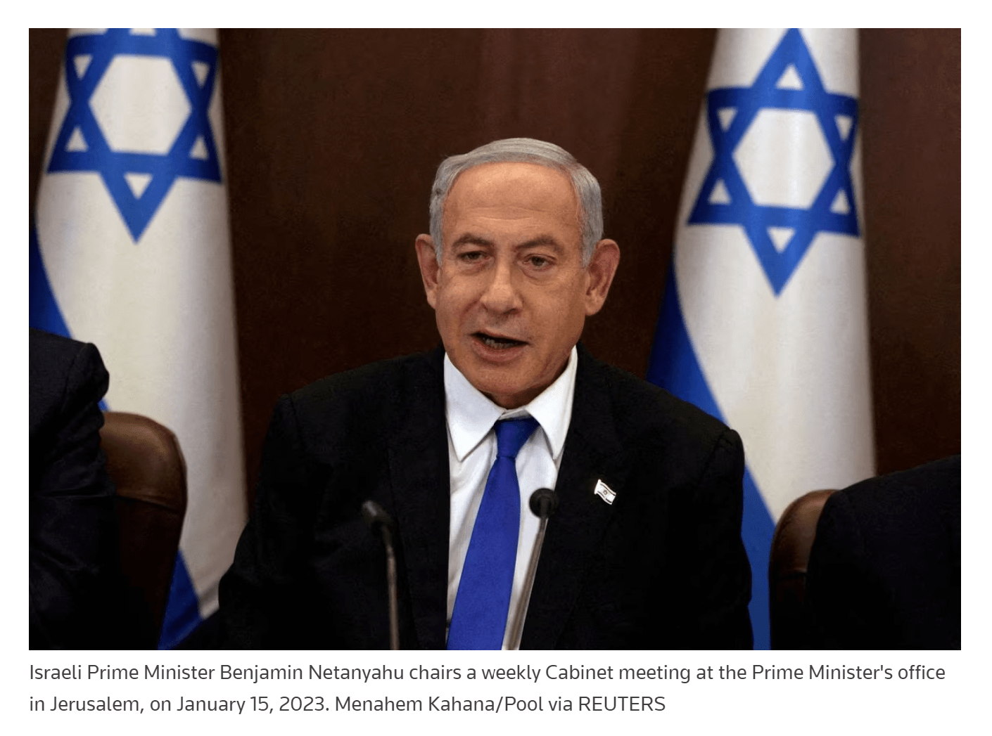 بنیامین نتانیاهو نخست وزیر اسرائیل، ایران را مسئول حمله به نفتکش می داند