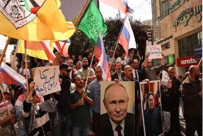 پوتین با استقبال از حماس و ایران در مسکو محور ترور و شرارت را تشکیل می دهد