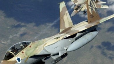 تصویر از حملات هوایی اسرائیل به مواضع ایران در شرق سوریه