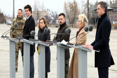 فون در لاین و دیگر رهبران غربی در سفر سالگرد تهاجم روسیه به کیف، قول حمایت از اوکراین را دادند