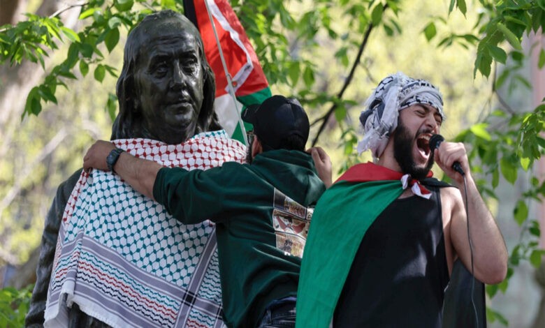 با افزایش تظاهرات علیه جنگ اسرائیل و حماس، معترضان دانشجویی در حال پیشروی هستند